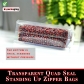 5 pcs Food Grade Plastic Clear Flat Bottom Bags Resealable Food Packaging